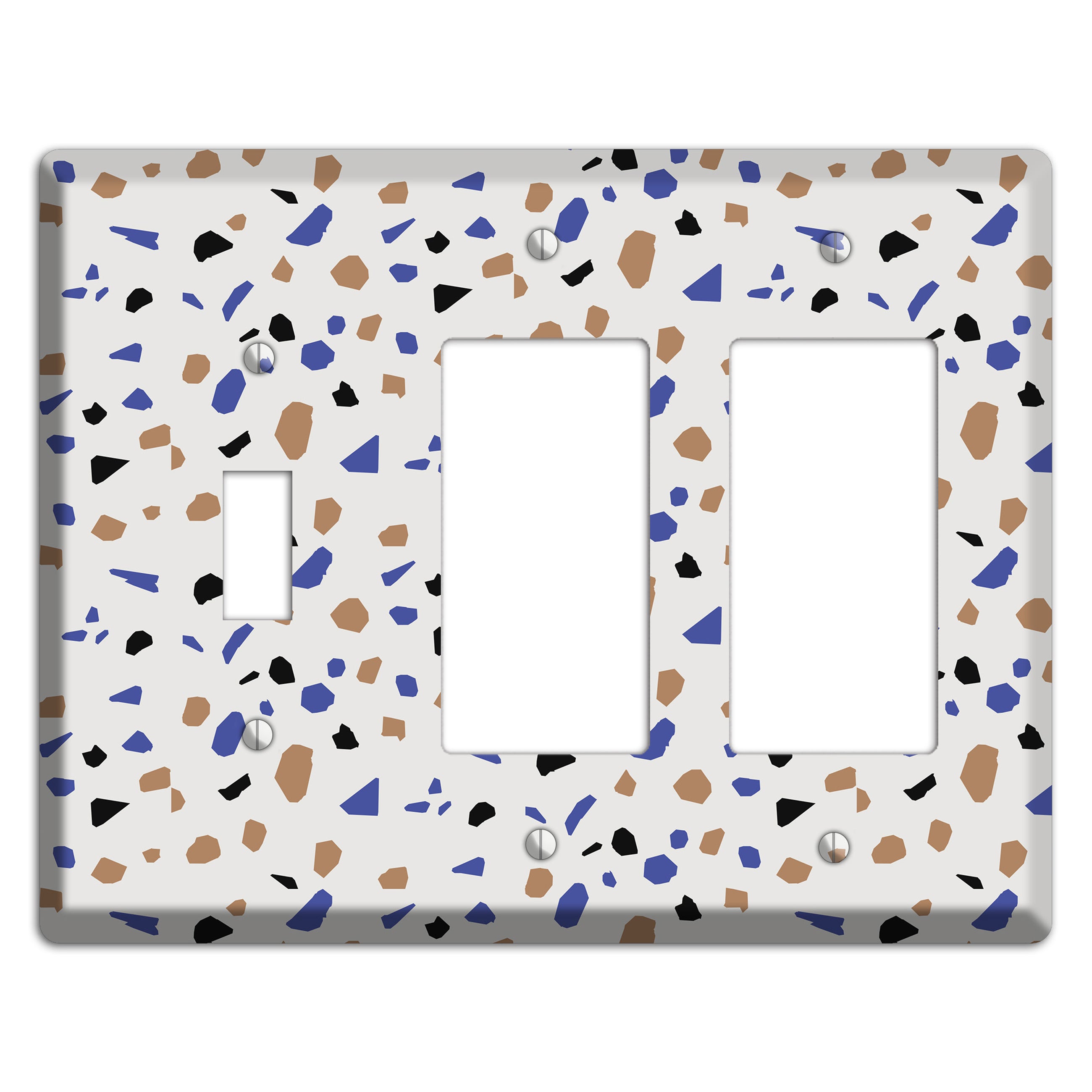 Retro Pop Terrazzo Toggle / 2 Rocker Wallplate