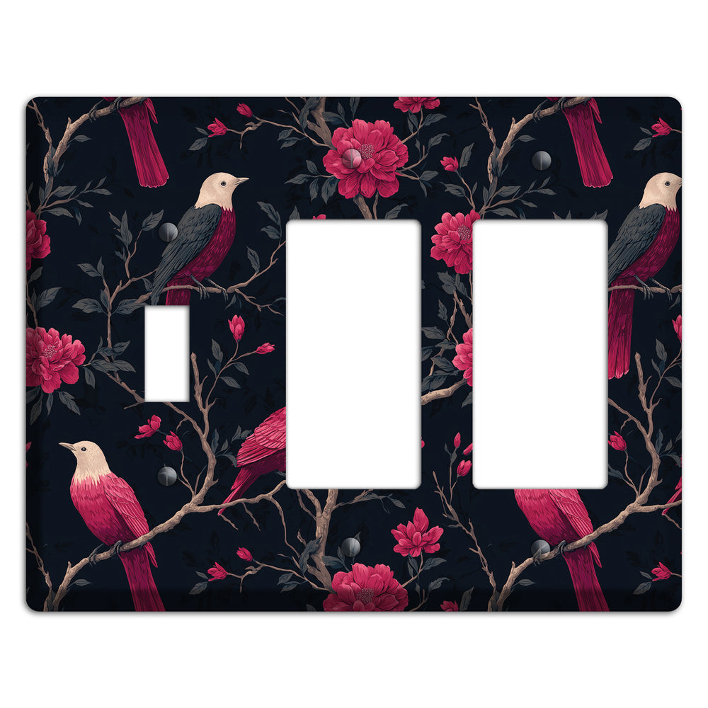 Crimson Perch Toggle / 2 Rocker Wallplate