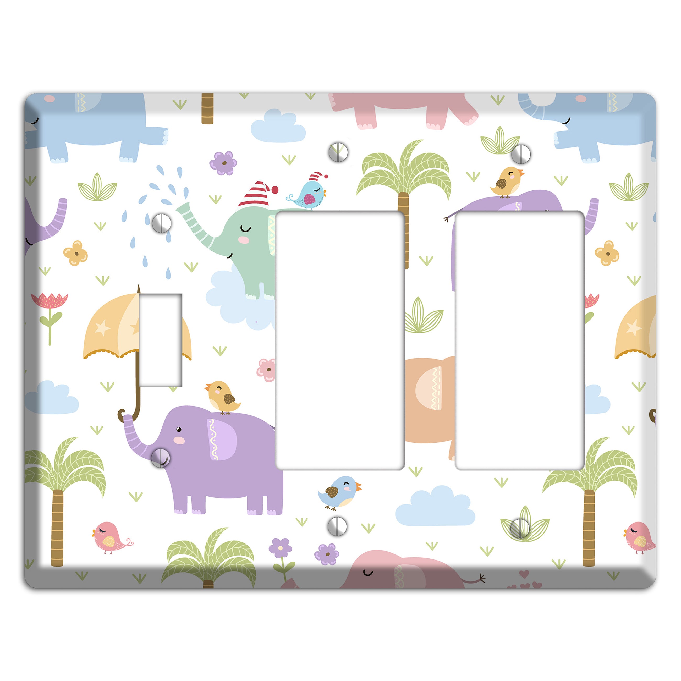 Elephant Dreams Toggle / 2 Rocker Wallplate