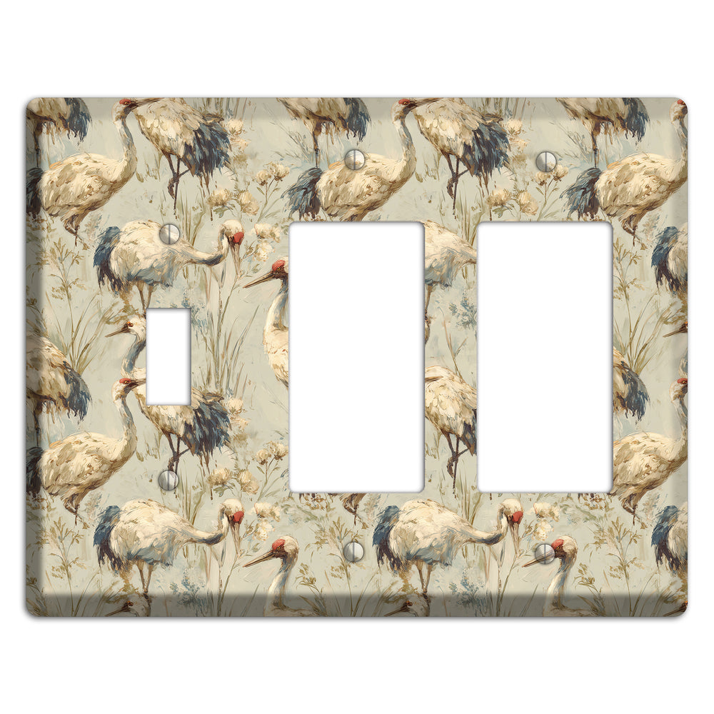 Driftwood Crane Marsh Toggle / 2 Rocker Wallplate