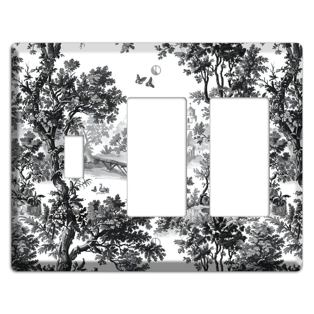 Woodland Chapel Mist Toggle / 2 Rocker Wallplate