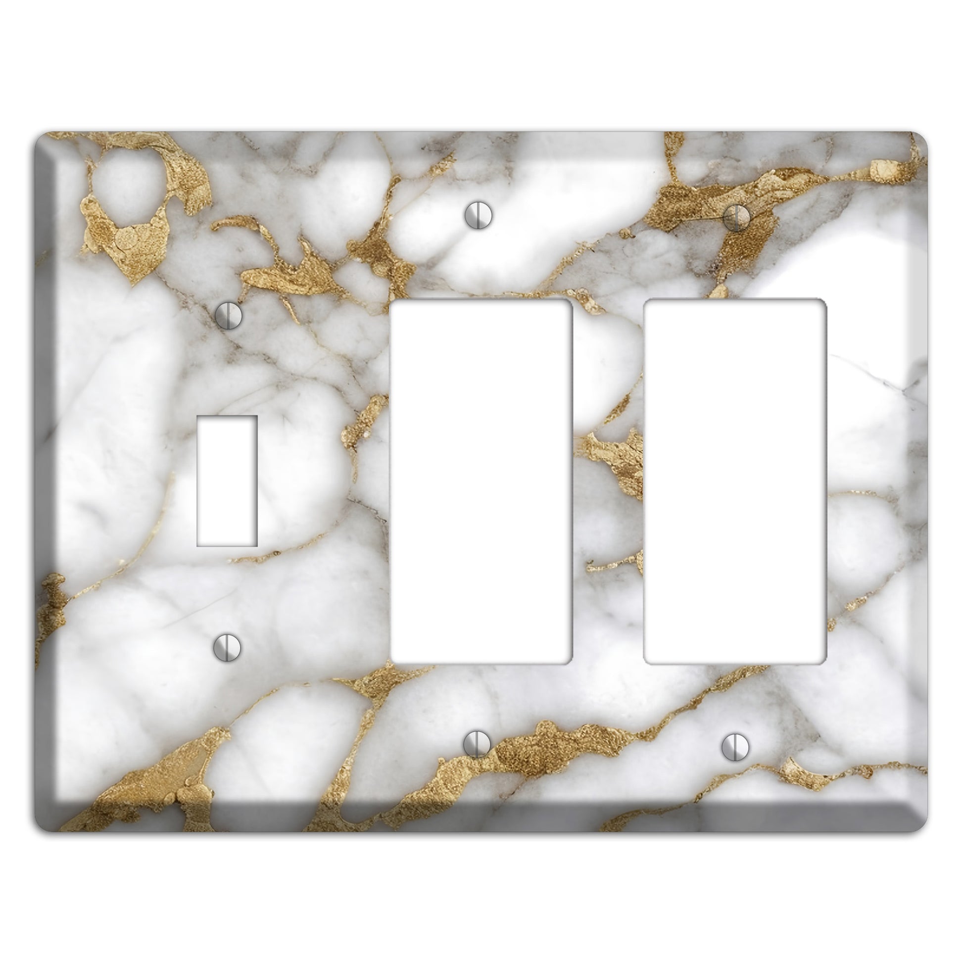 Twine Marble Toggle / 2 Rocker Wallplate