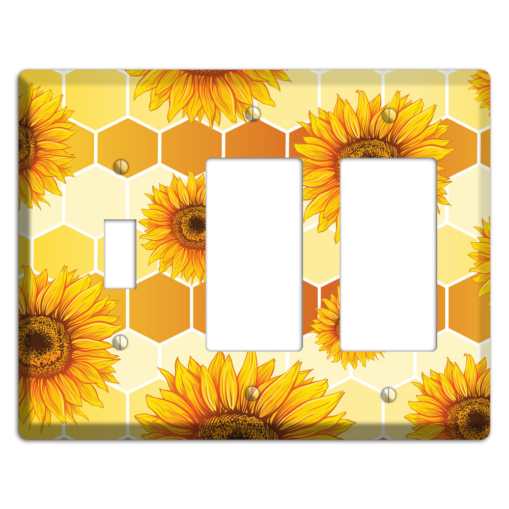 Honeycomb Solstice Toggle / 2 Rocker Wallplate