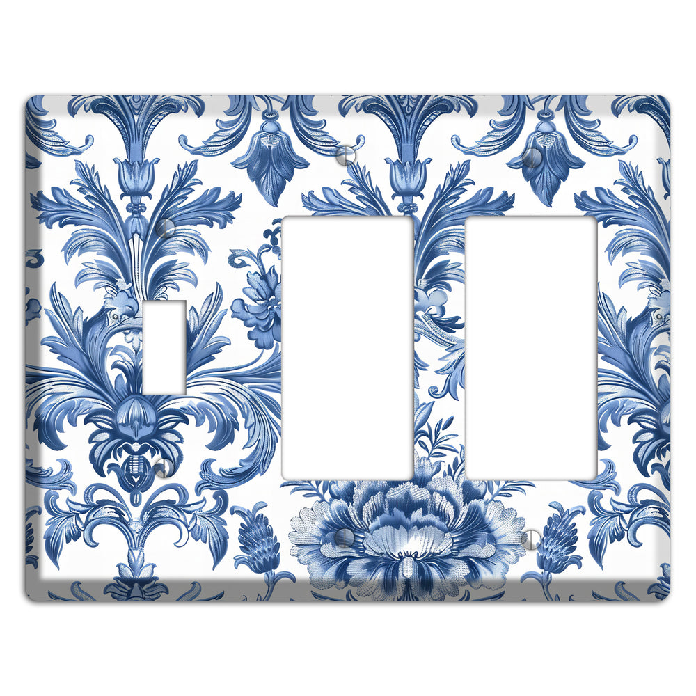 Porcelain Garden Reverie Toggle / 2 Rocker Wallplate