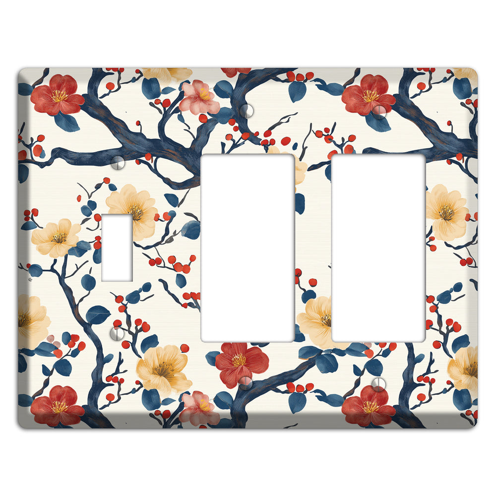 Berry Branch Reverie Toggle / 2 Rocker Wallplate