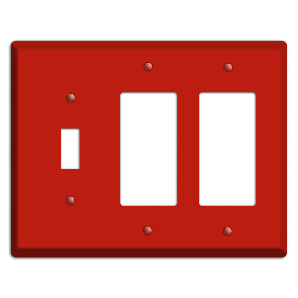 Baxter Simply Red Toggle / 2 Rocker Wallplate