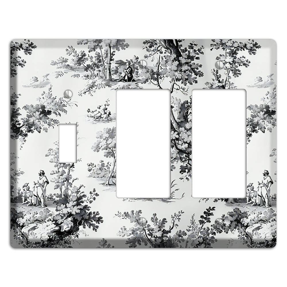 Pastoral Whisper Toggle / 2 Rocker Wallplate