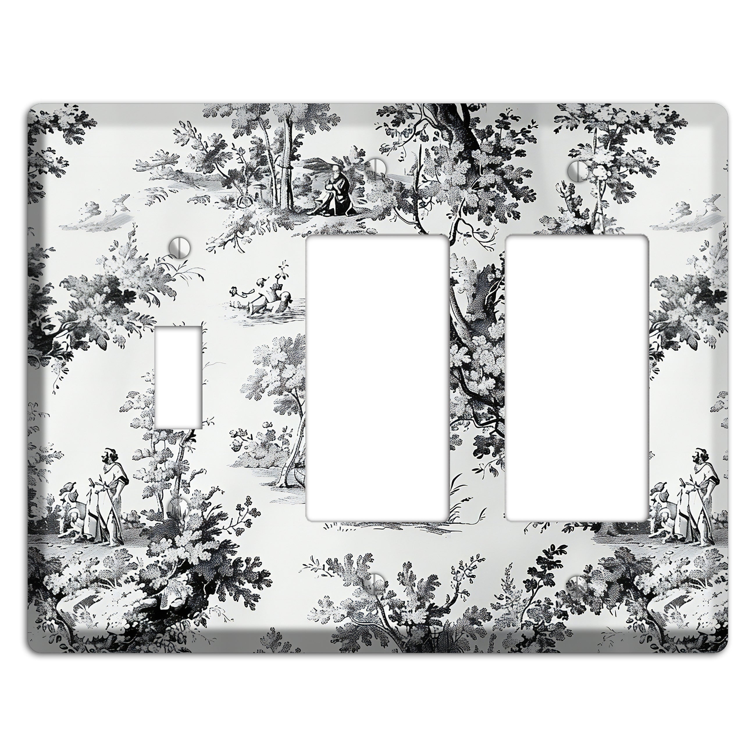 Pastoral Whisper Toggle / 2 Rocker Wallplate