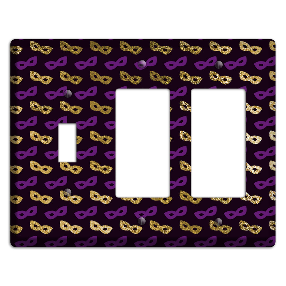 Midnight Masque Toggle / 2 Rocker Wallplate