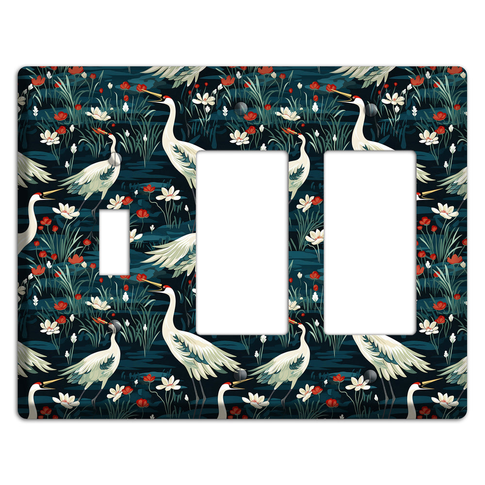 Midnight Lotus Marsh Toggle / 2 Rocker Wallplate