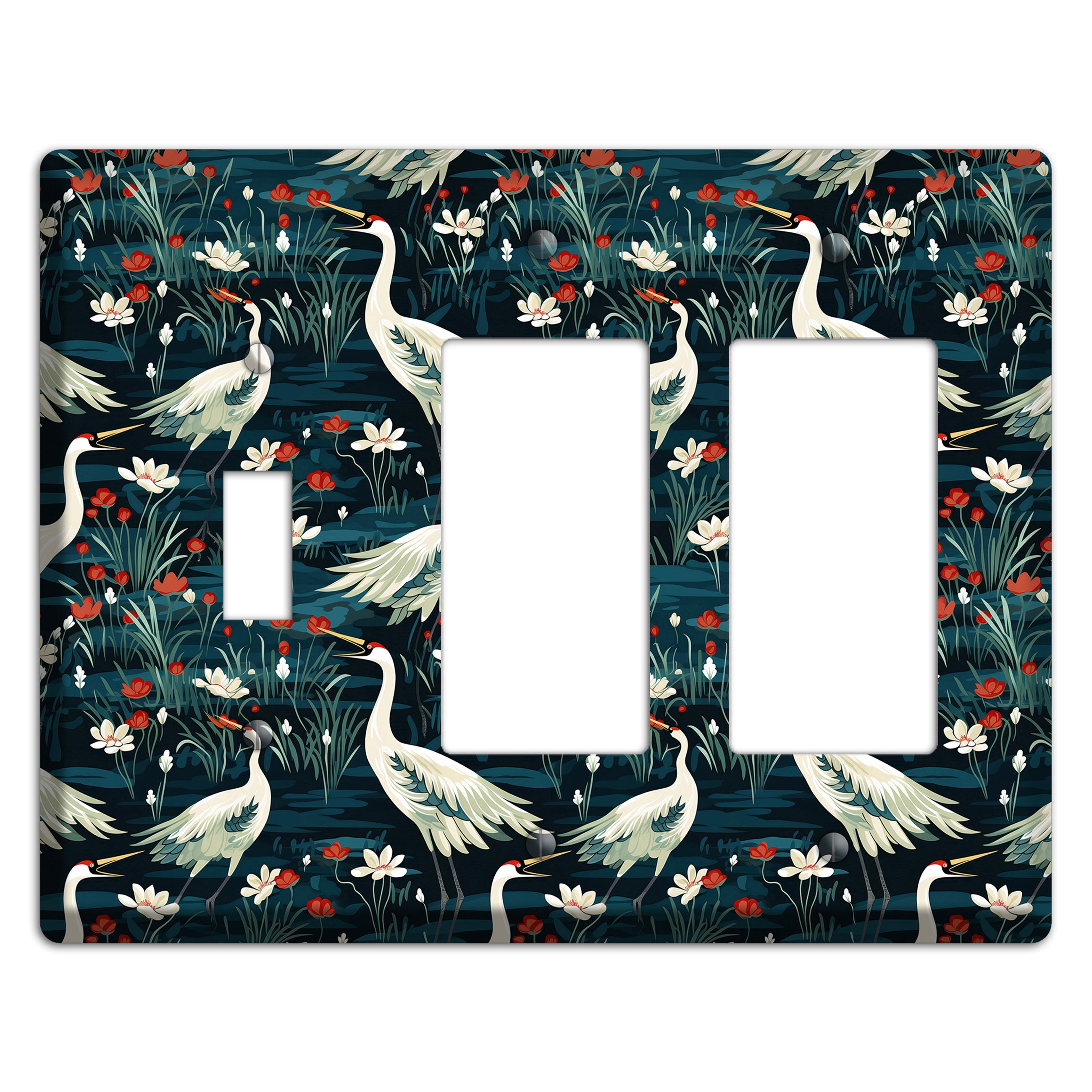 Midnight Lotus Marsh Toggle / 2 Rocker Wallplate