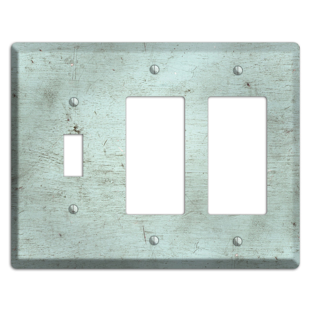 Weathered Teal Deck Toggle / 2 Rocker Wallplate