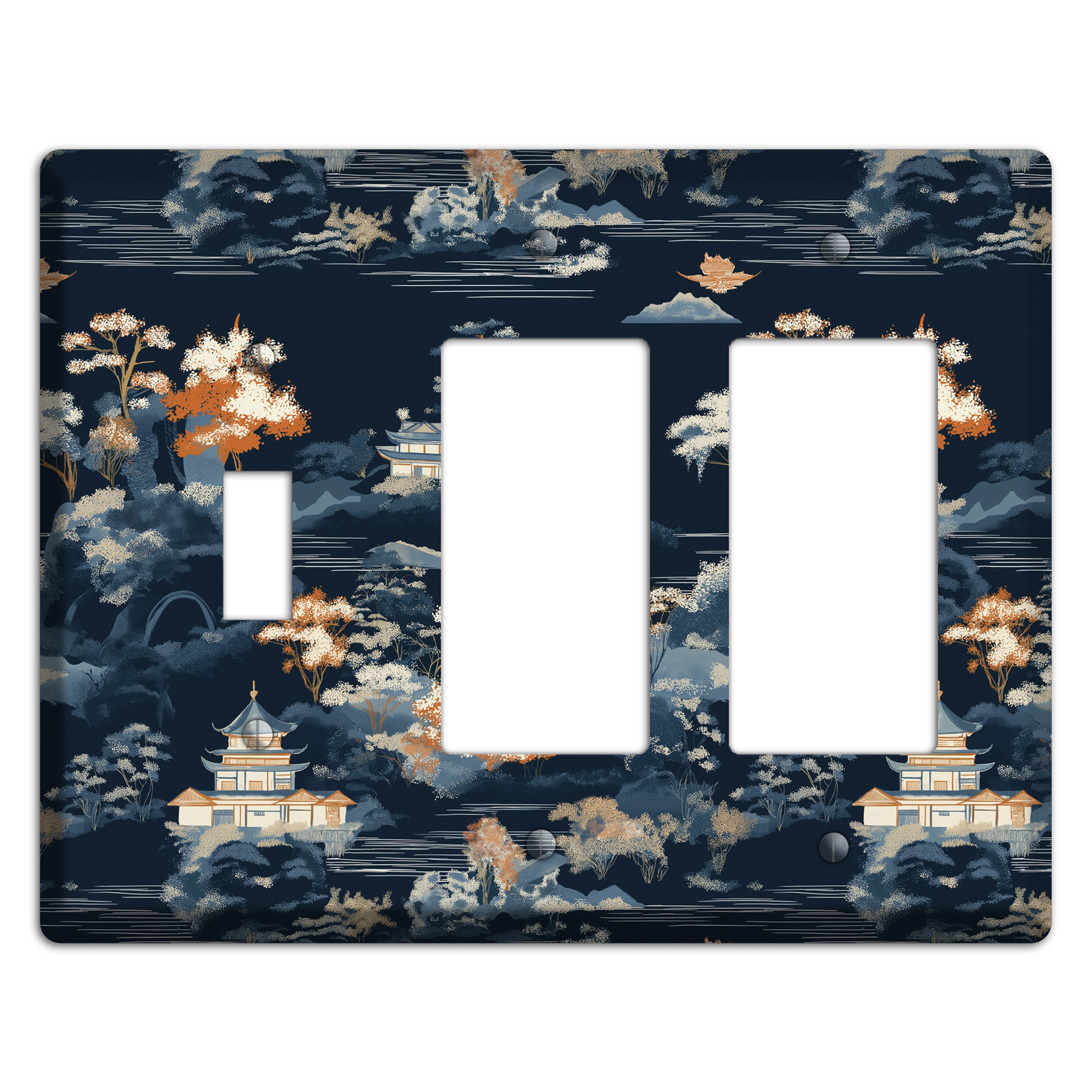 Jade Lantern Dusk Toggle / 2 Rocker Wallplate