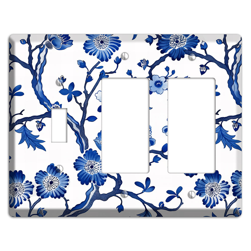 Porcelain Garden Reverie Toggle / 2 Rocker Wallplate