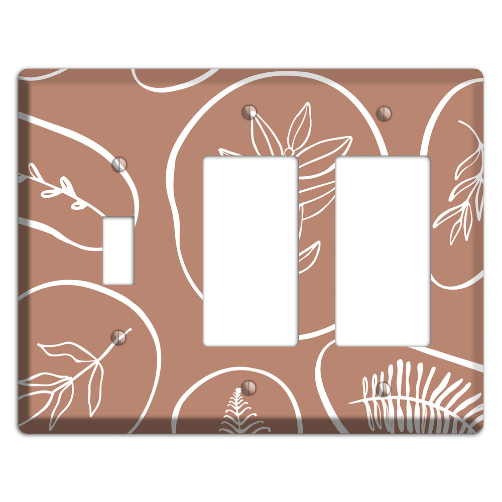 Pressed & Preserved Toggle / 2 Rocker Wallplate