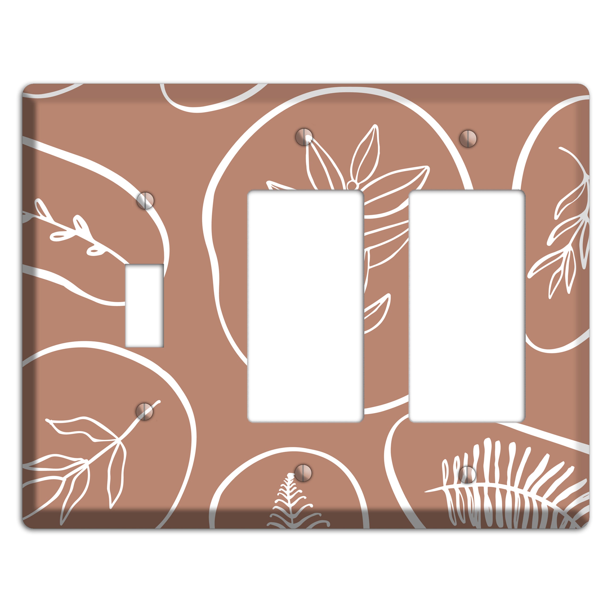 Pressed & Preserved Toggle / 2 Rocker Wallplate