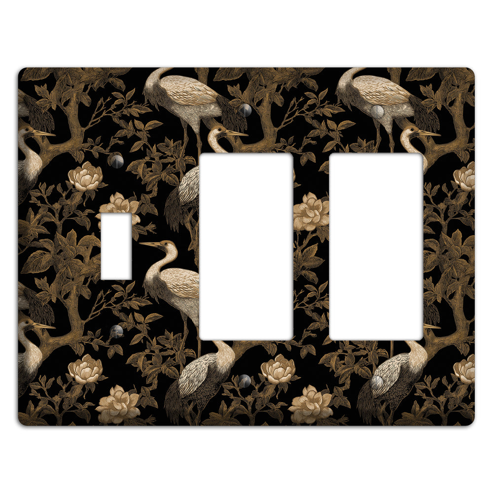 Obsidian Heron Dusk Toggle / 2 Rocker Wallplate
