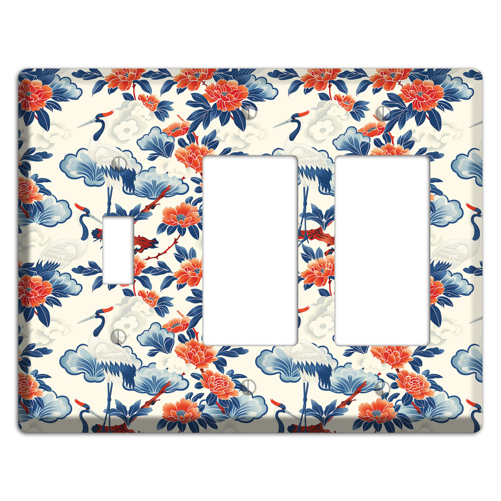 Peony & Crane Fete Toggle / 2 Rocker Wallplate