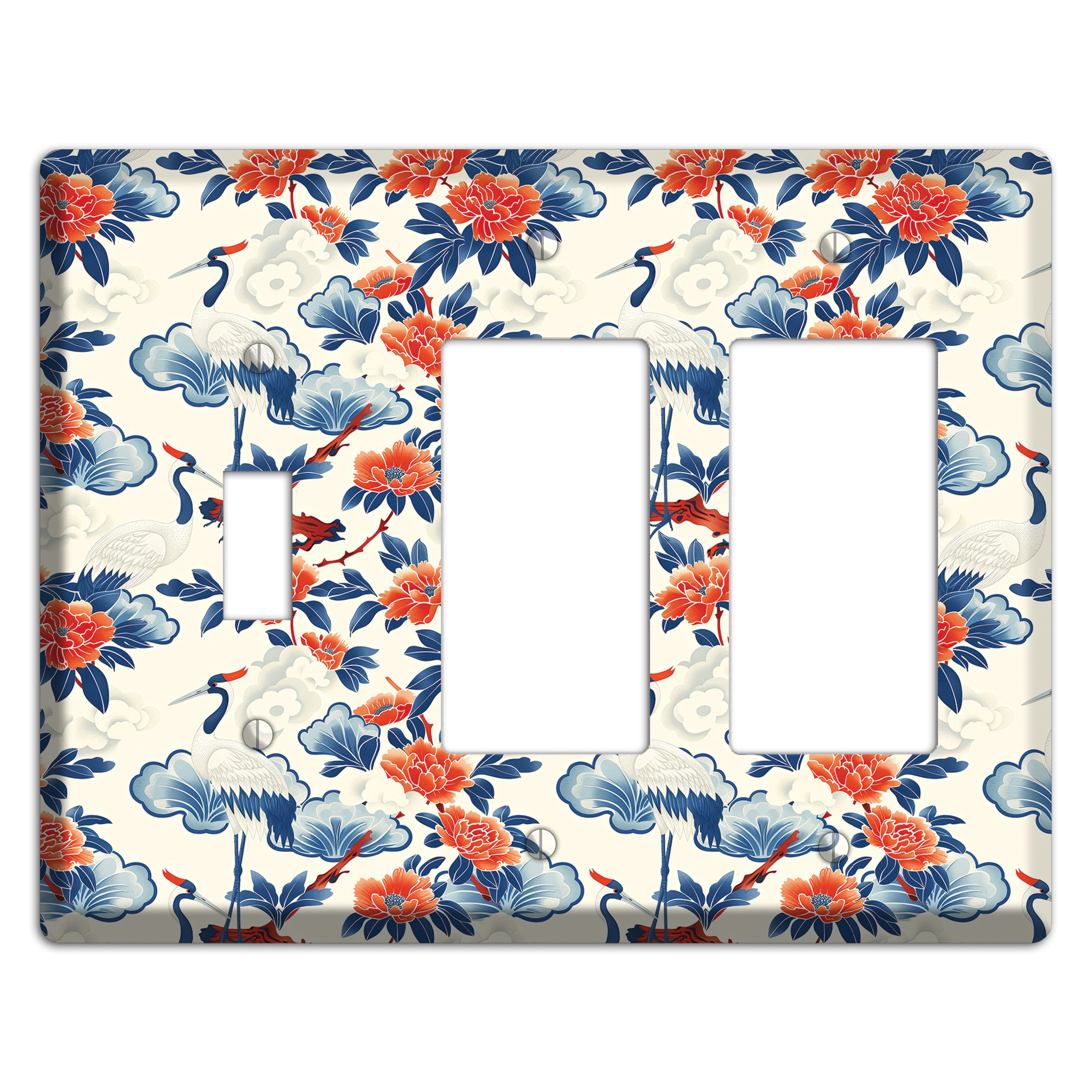 Peony & Crane Fete Toggle / 2 Rocker Wallplate