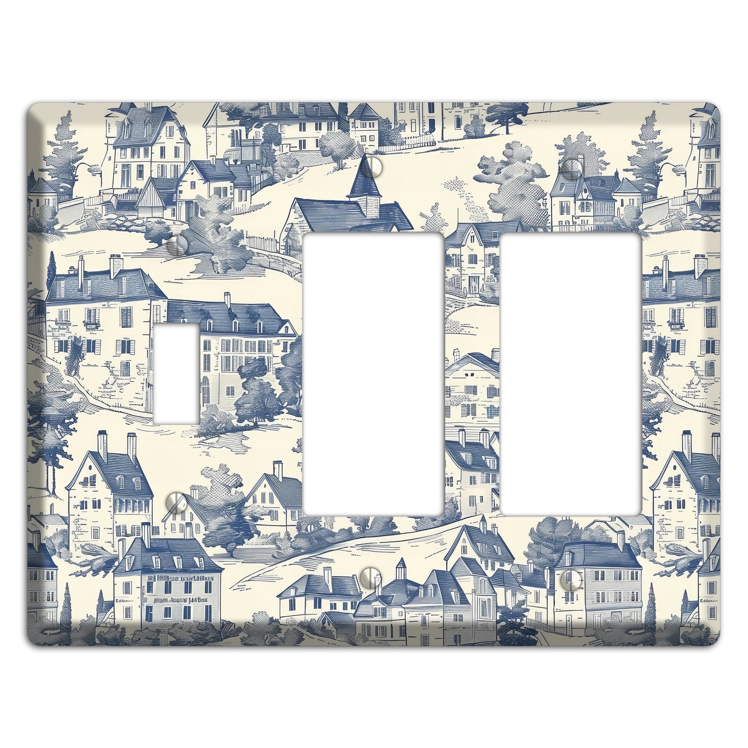 Village Chronicle Toggle / 2 Rocker Wallplate