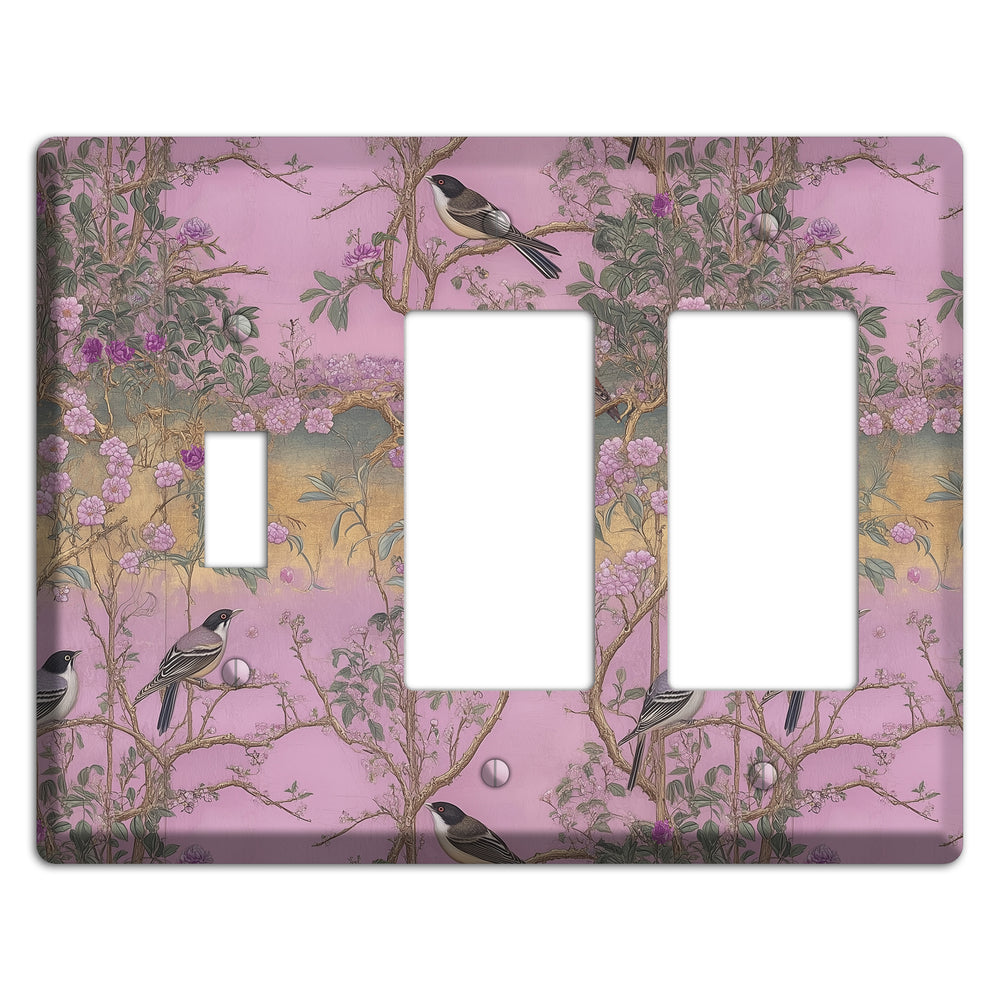 Songbird Twilight Garden Toggle / 2 Rocker Wallplate