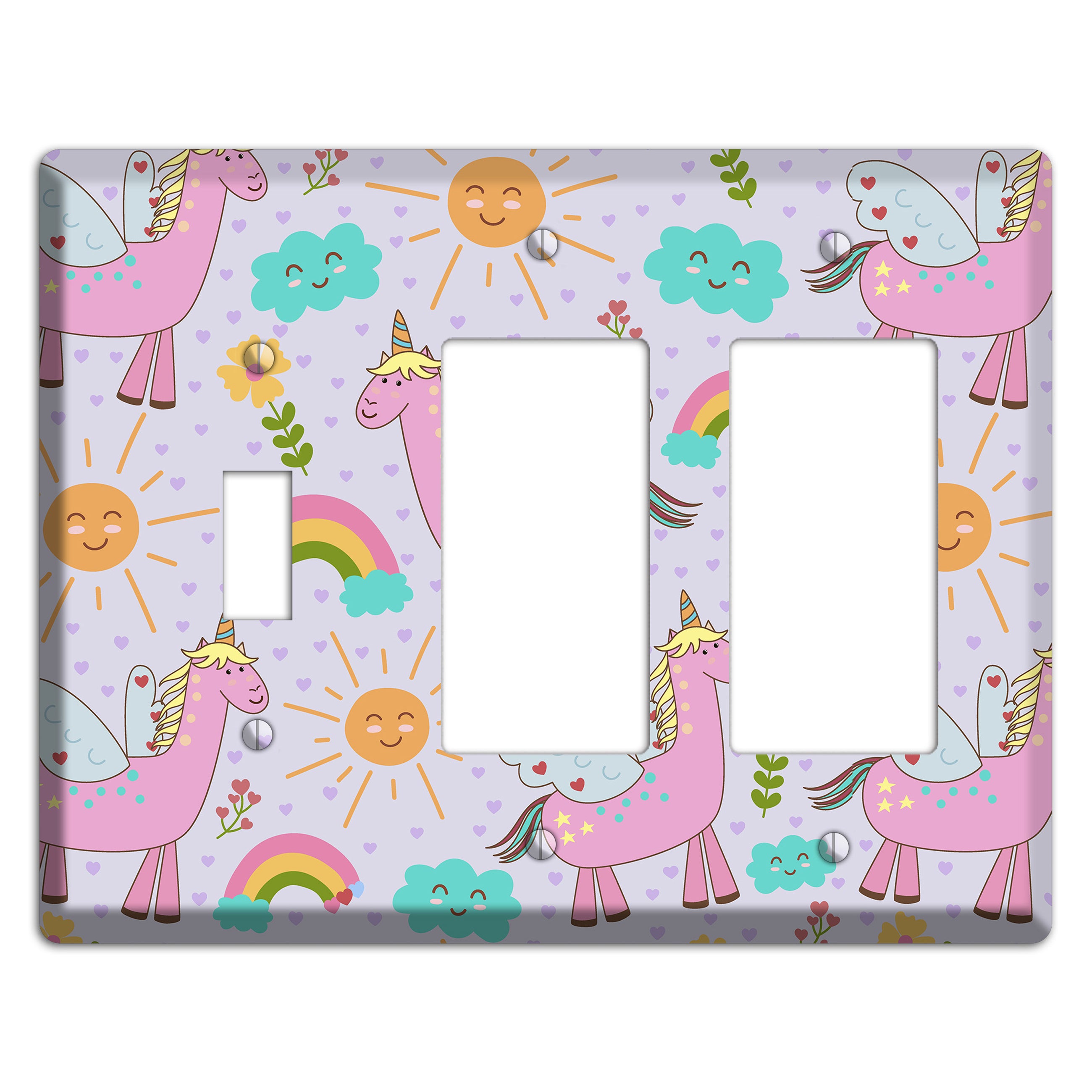 Magic Meadow (Lavender) Toggle / 2 Rocker Wallplate