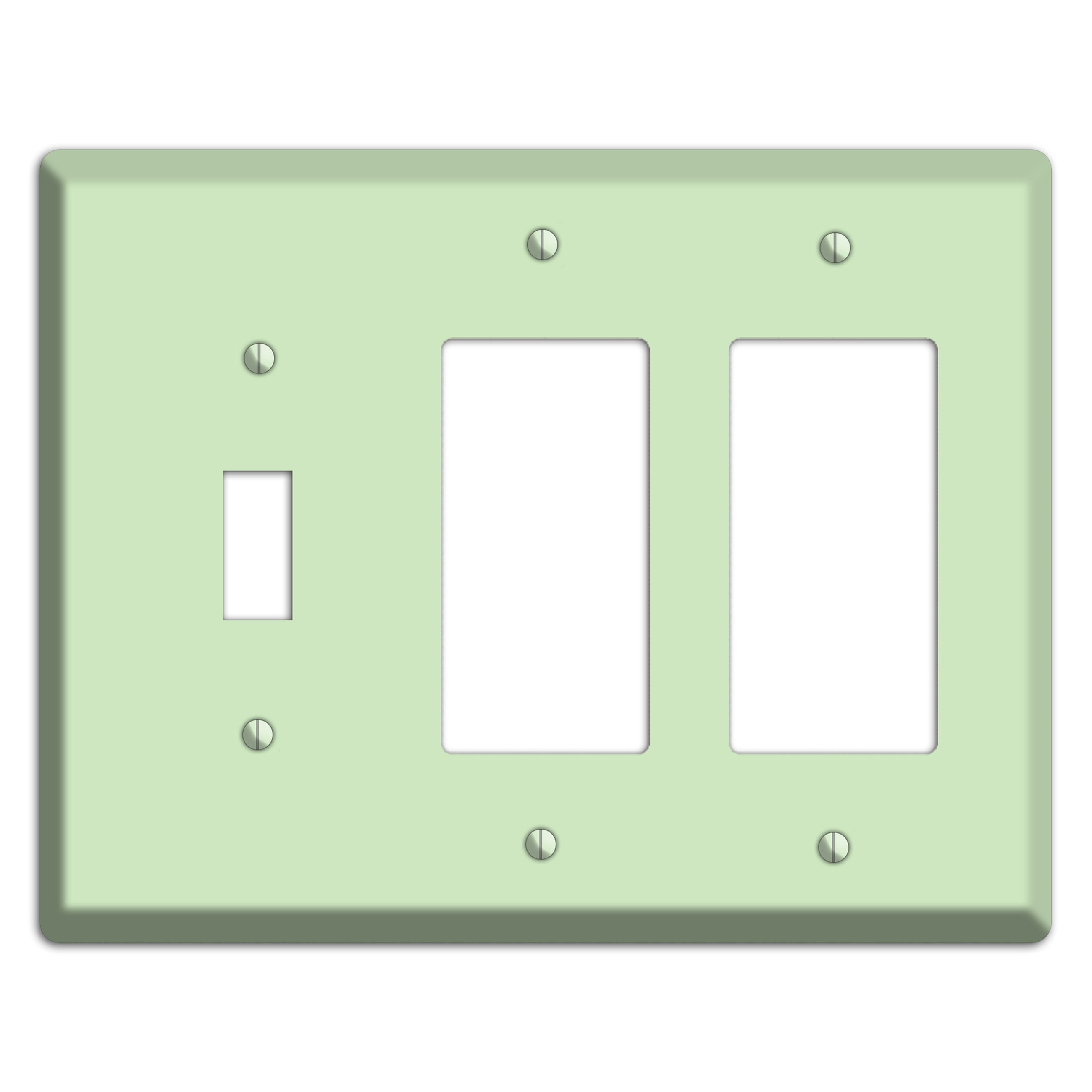 Baxter Mint Toggle / 2 Rocker Wallplate