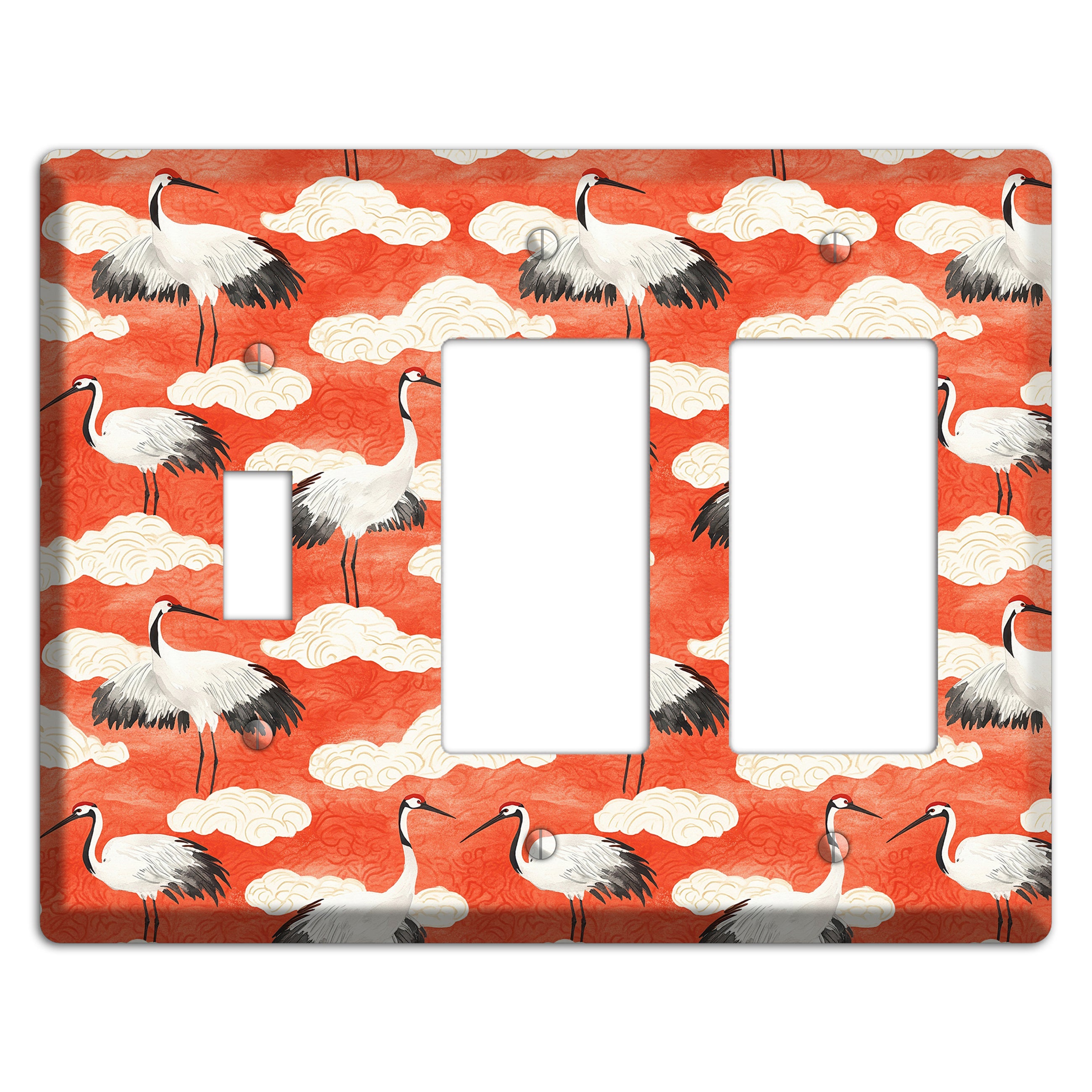 Vermillion Cloud Ceremony Toggle / 2 Rocker Wallplate