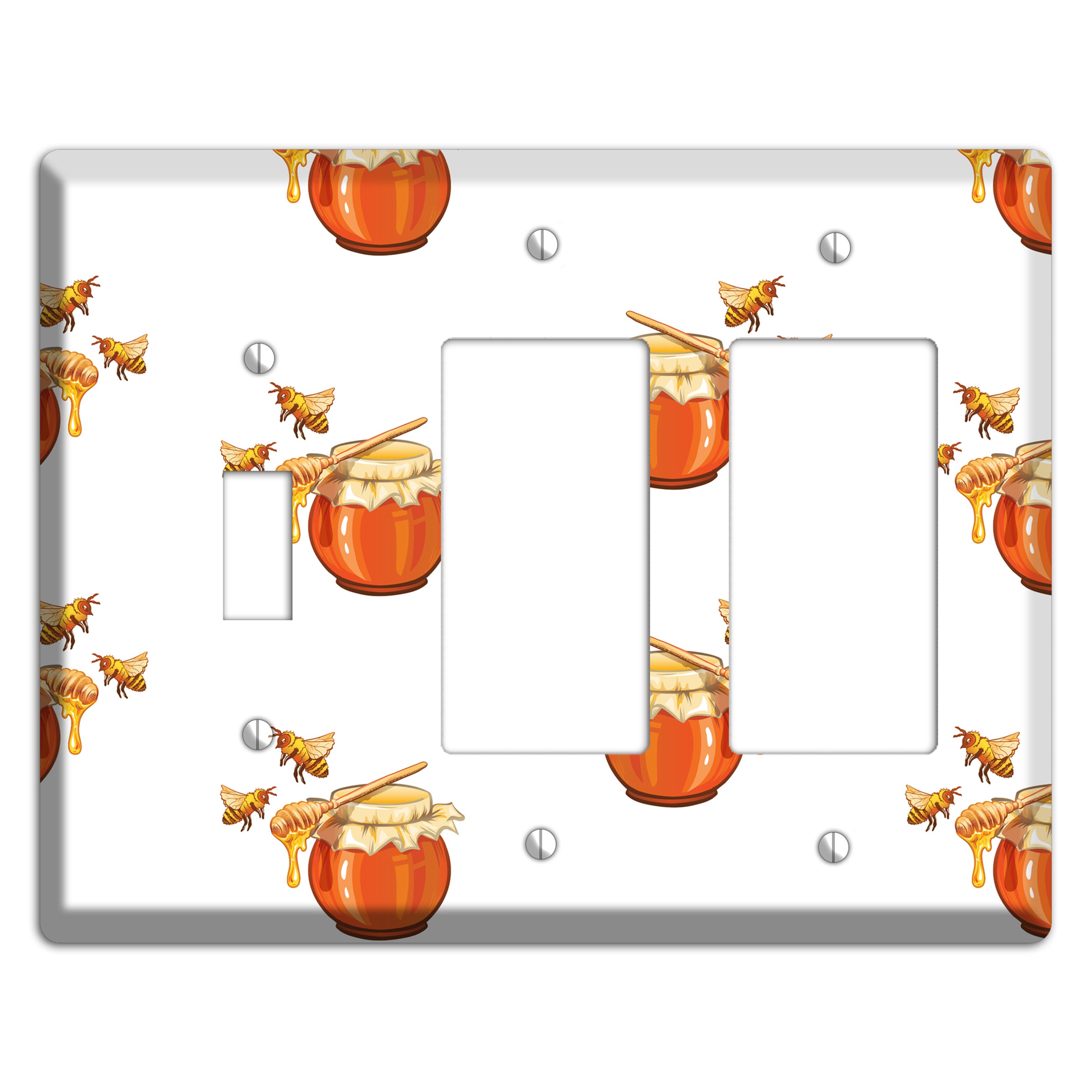 Honey & Hive Toggle / 2 Rocker Wallplate