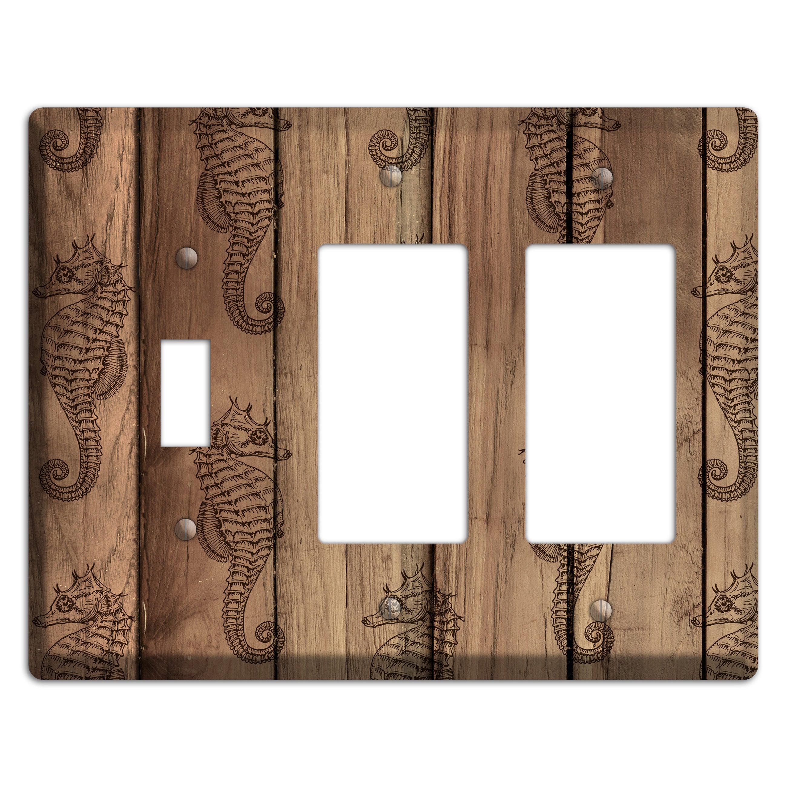 Planktonic Ponies Toggle / 2 Rocker Wallplate