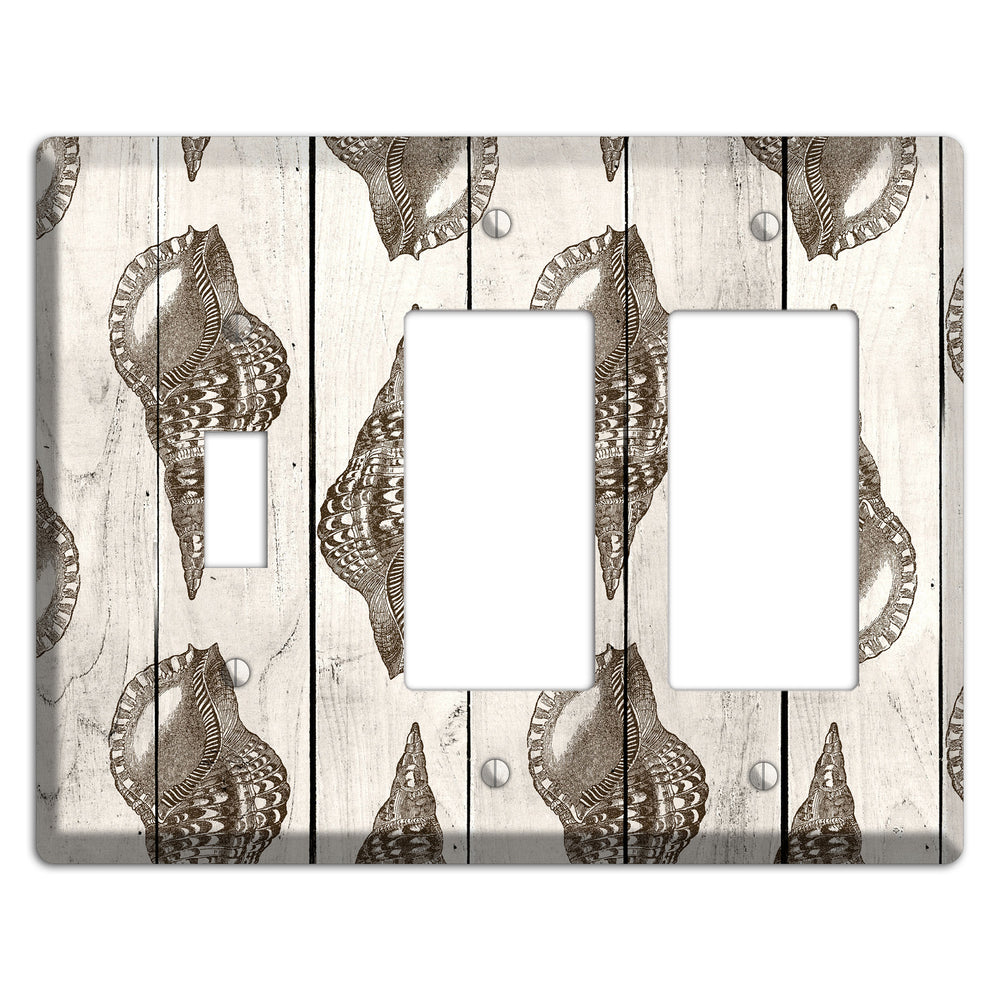 Shellbound Shore Toggle / 2 Rocker Wallplate