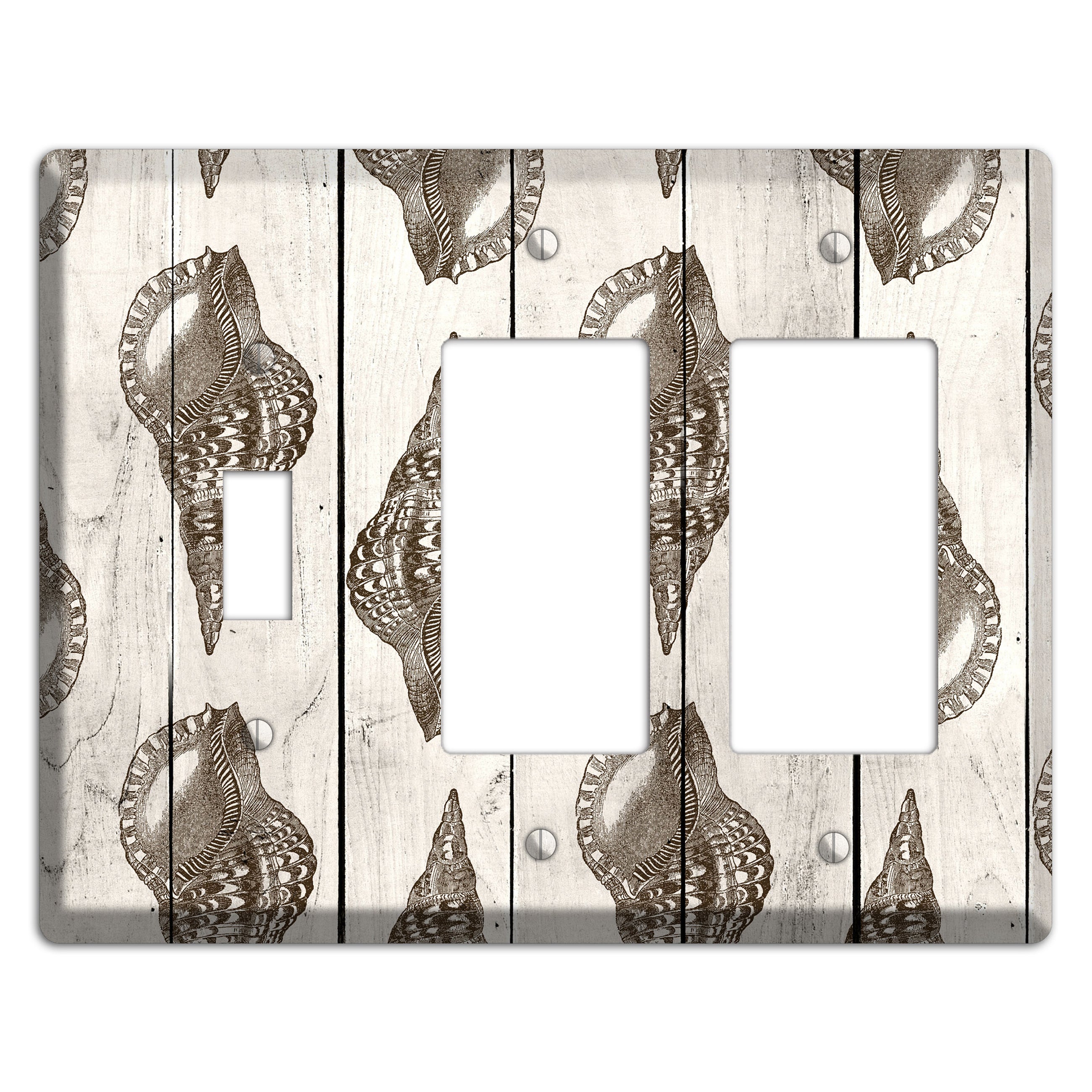 Shellbound Shore Toggle / 2 Rocker Wallplate