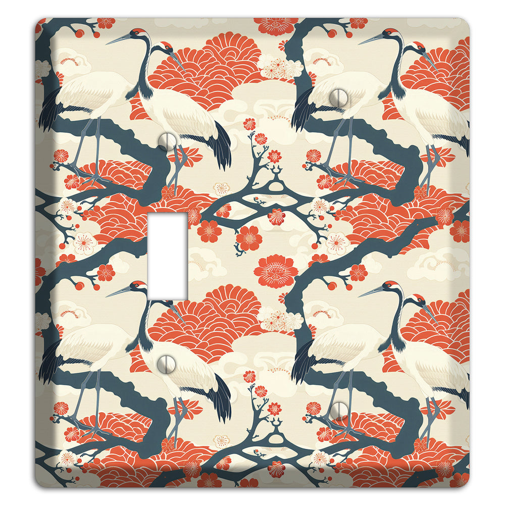 Vermillion Crane Court Toggle / Blank Wallplate