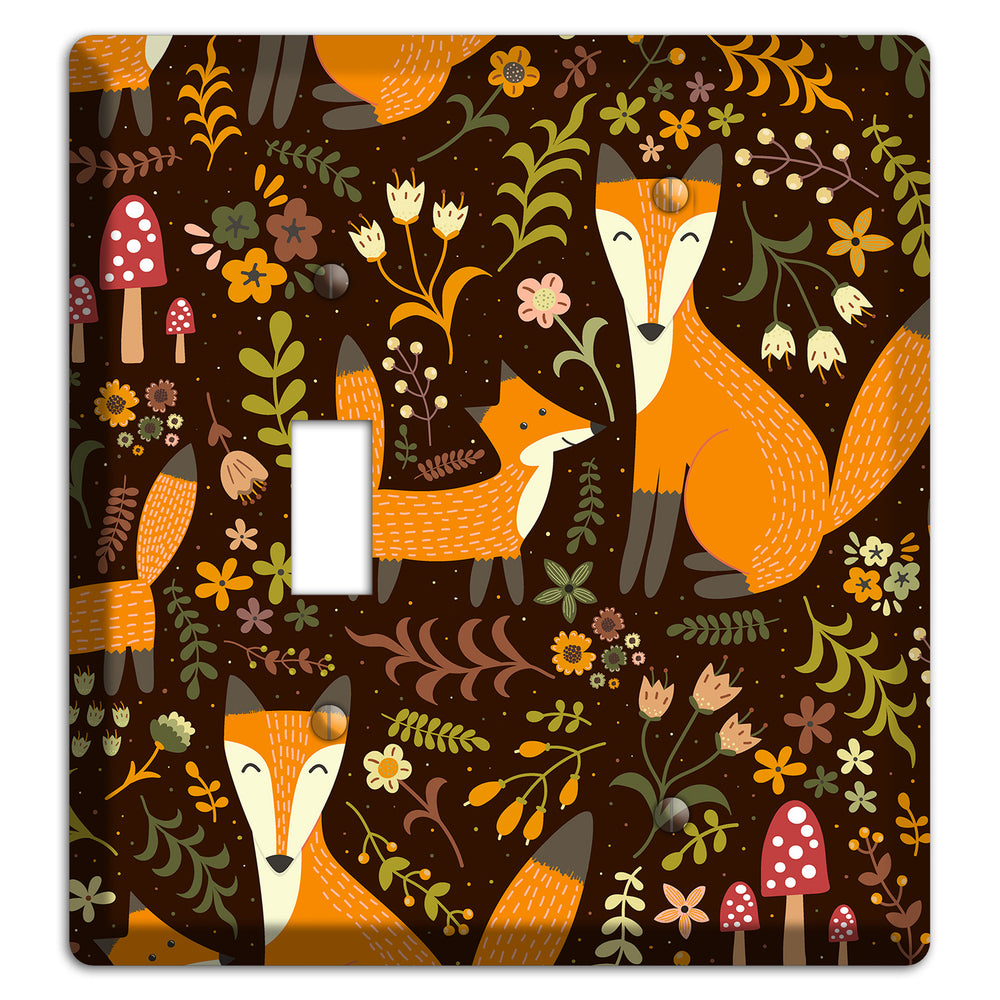 Fox Garden (Chocolate) Toggle / Blank Wallplate