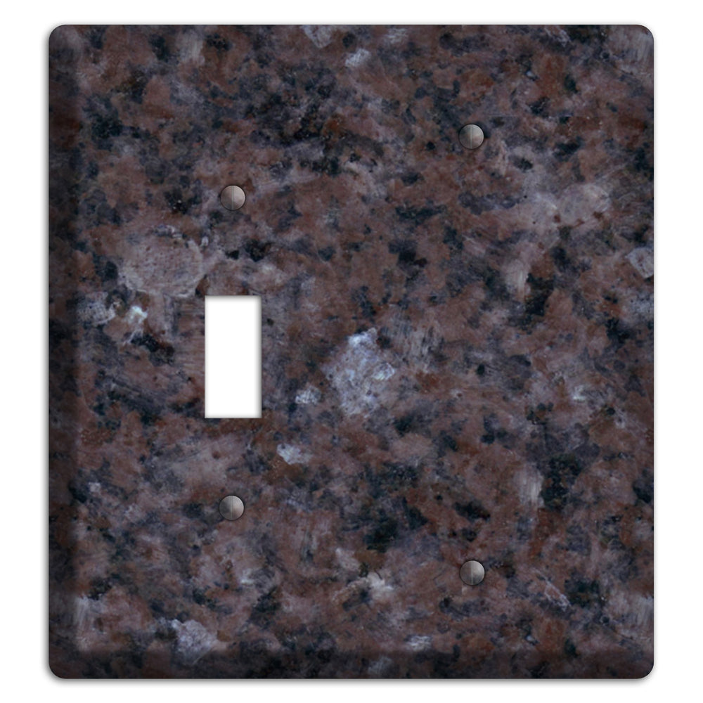 Tan Brown Granite Toggle / Blank Wallplate