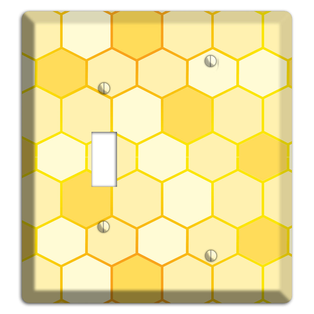 Hollow Amber Grid Toggle / Blank Wallplate