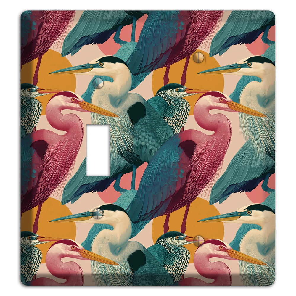 Teal Heron Mosaic Toggle / Blank Wallplate