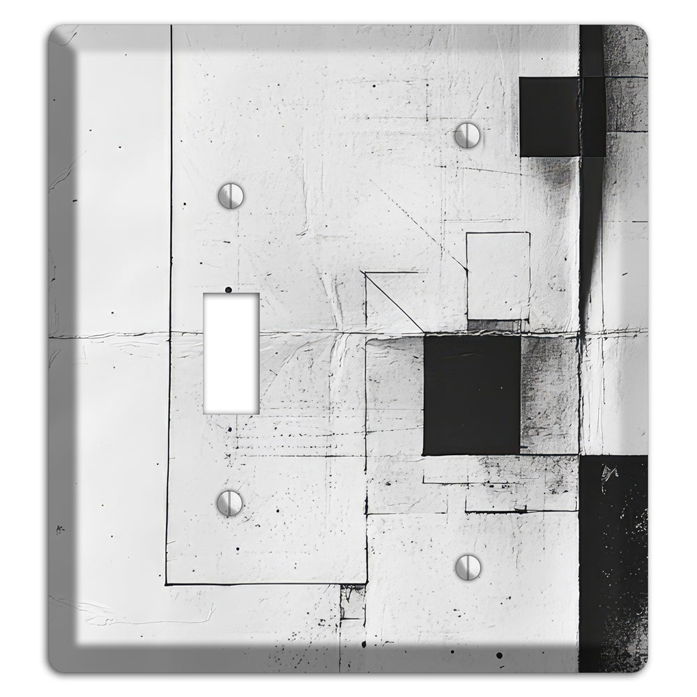 Fractured Blueprint Drift Toggle / Blank Wallplate