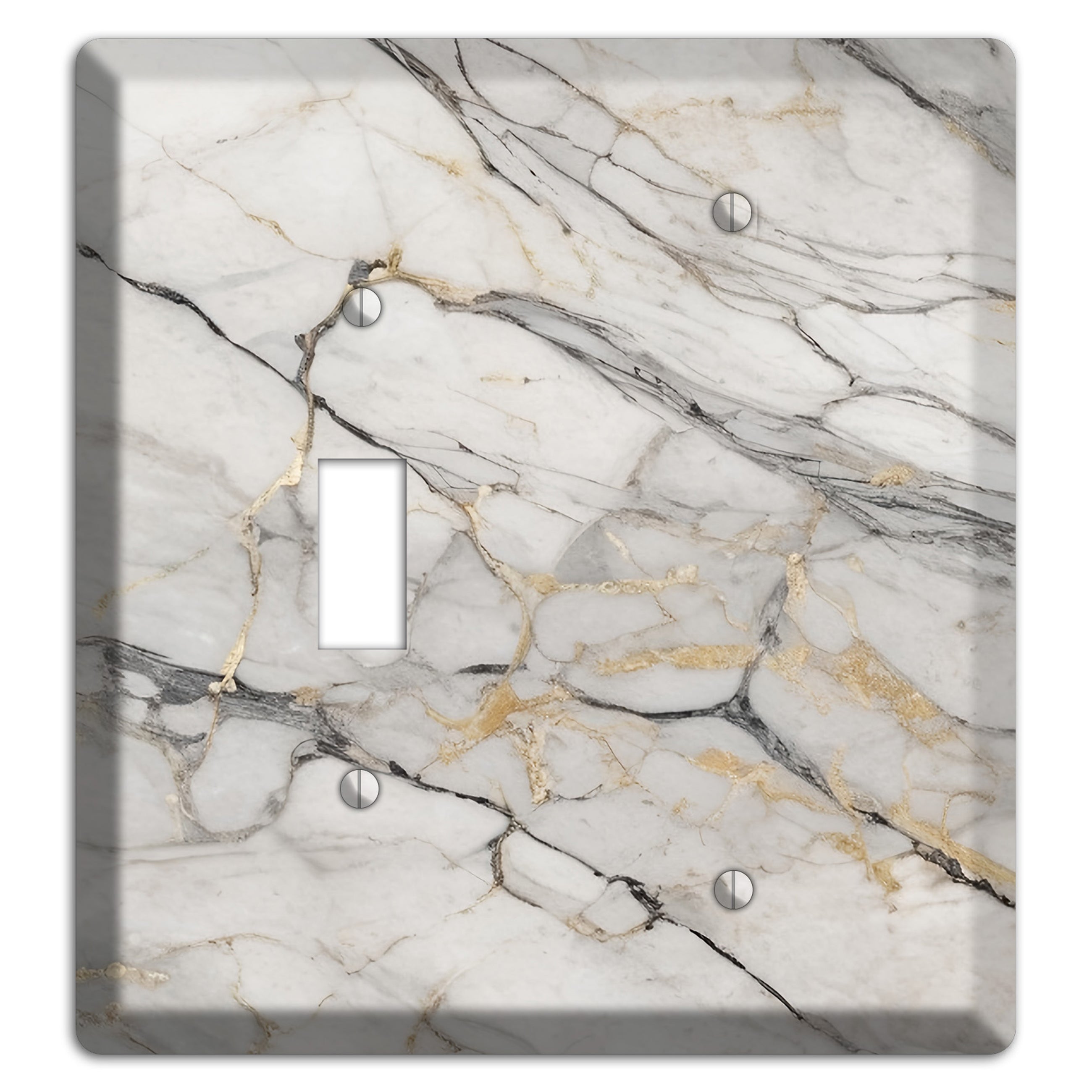 Roman Coffee Marble Toggle / Blank Wallplate