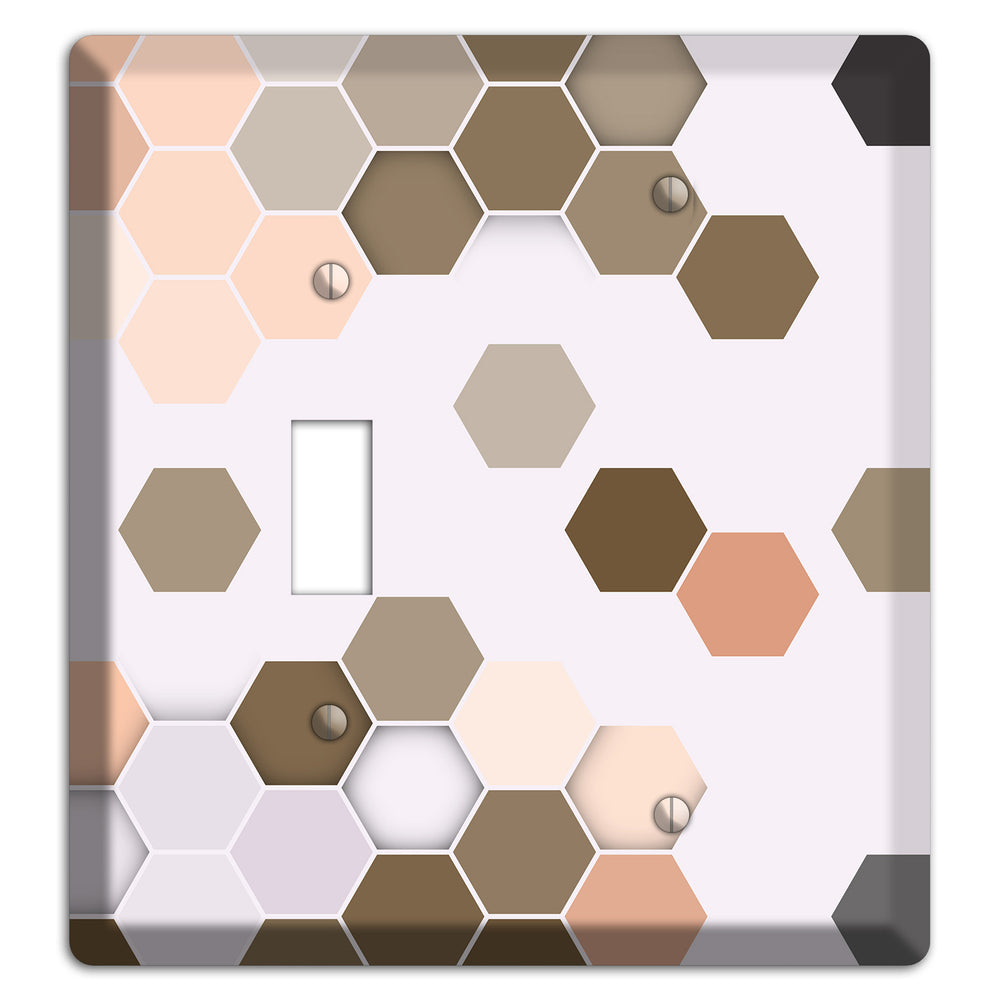 Clay & Terracotta Geometric Tiling Toggle / Blank Wallplate