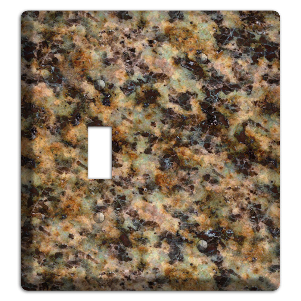 Verde Butterfly Granite Toggle / Blank Wallplate