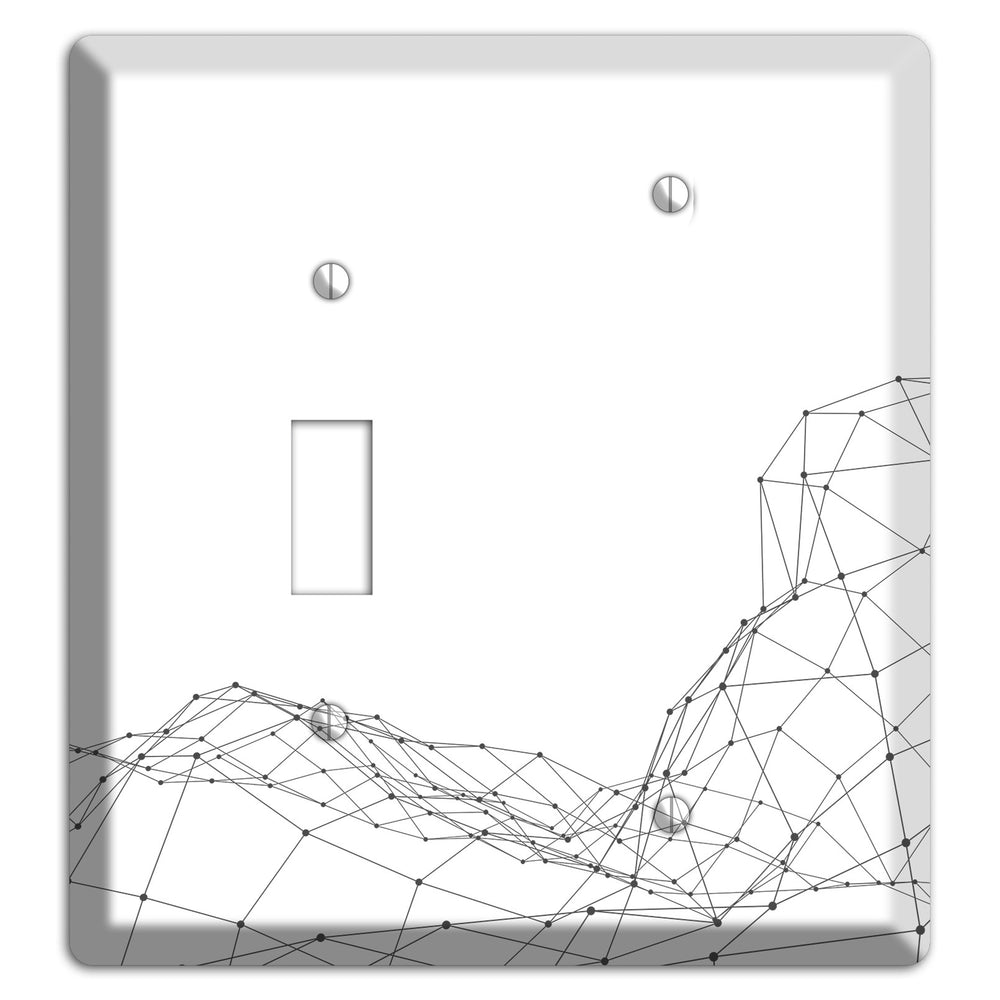 Lattice Wave Surge Toggle / Blank Wallplate