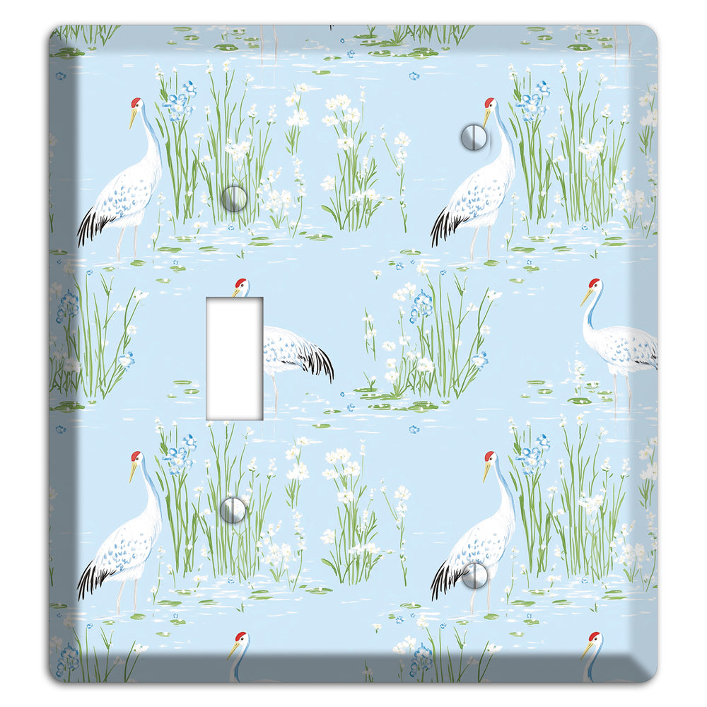 Azure Crane Sanctuary Toggle / Blank Wallplate