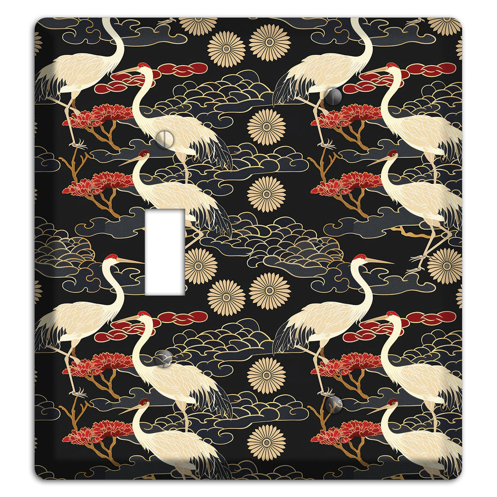 Obsidian Crane Procession Toggle / Blank Wallplate