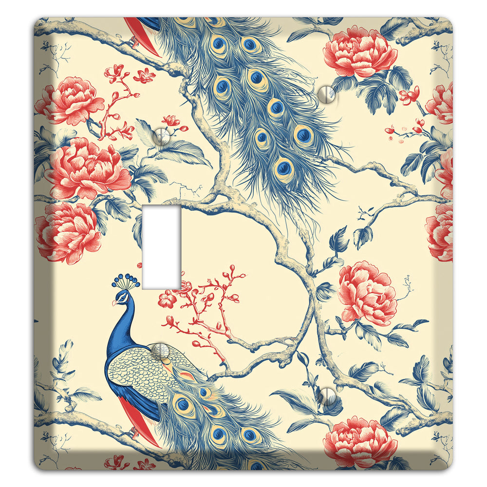 Peacock & Peony Toggle / Blank Wallplate