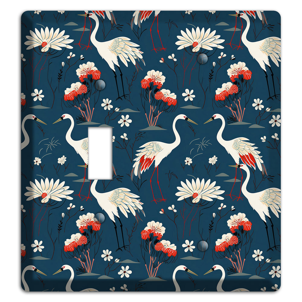 Sapphire Crane Meadow Toggle / Blank Wallplate