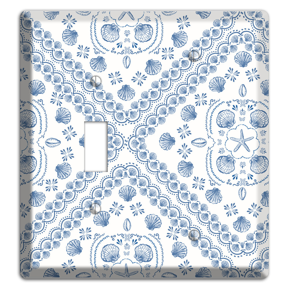 Azure Shell Damask Toggle / Blank Wallplate