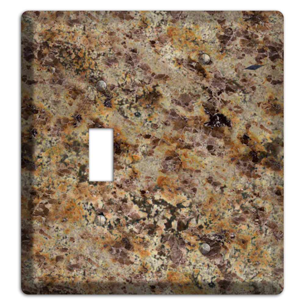 Golden Crystal Granite Toggle / Blank Wallplate