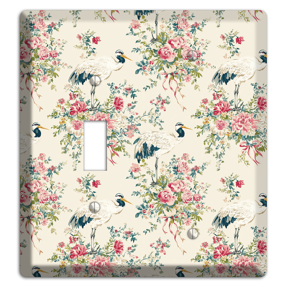 Blossom & Crane Toggle / Blank Wallplate