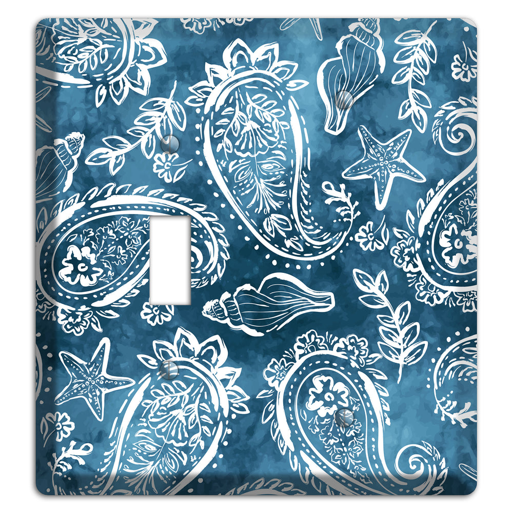 Indigo Tide Paisley Toggle / Blank Wallplate